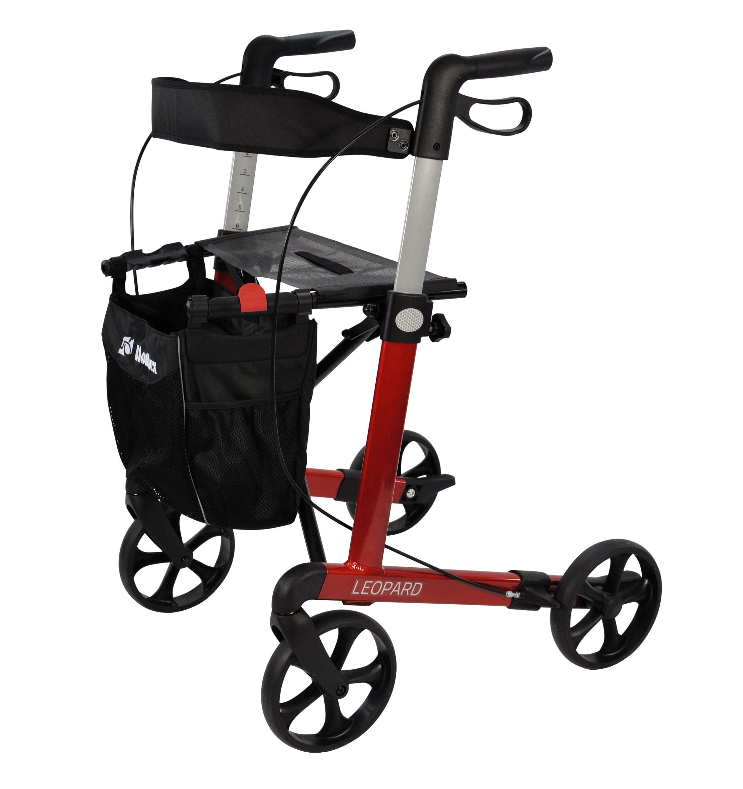 Featured image for “Leopard Aluminium Rollator Red 55CM”