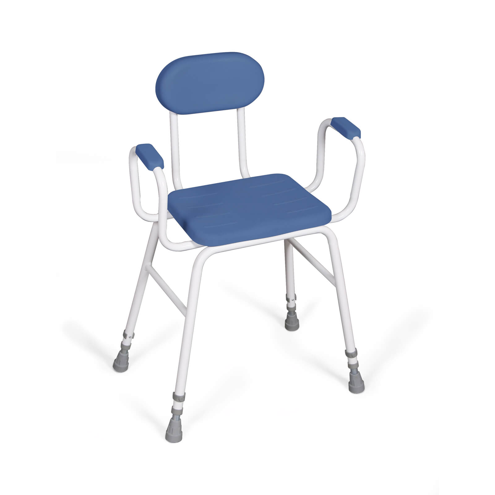 Perching Stool - PU Seat, Padded Back and Armrests - Image 2